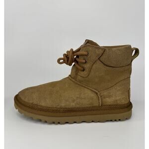 UGG Neumel Chestnut Suede Lace-Up Chukka Boots Women’s 6 Sheepskin Lined